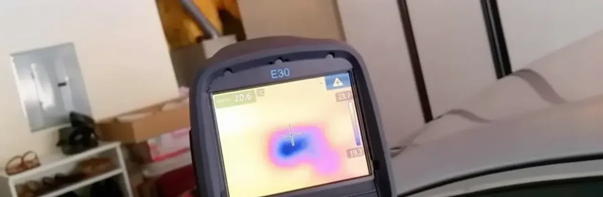 mold inspection using thermal imaging technology to detect moisture and hidden mold in a home in Boston, MA